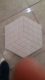 قالب سنگ مصنوعی وکیوم شش ضلعی چرمی(سه بعدی)